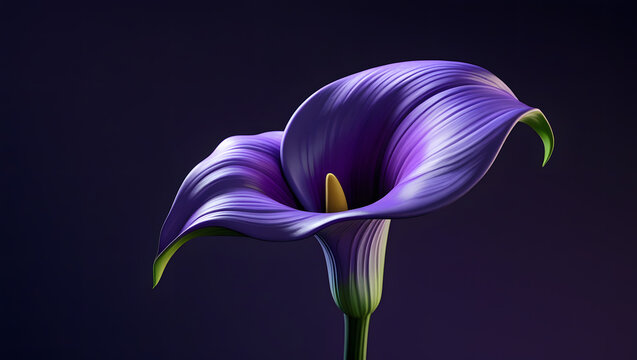 Purple Calla Lily Macro Shot – Detailed Floral Closeup