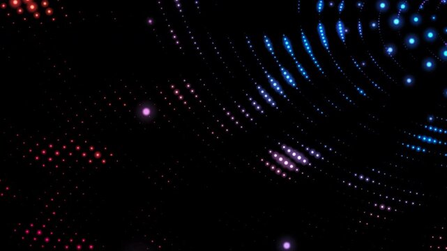 Futuristic Digital Neon Dots Background Looping 4K resolution