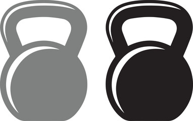 Kettlebell silhouette vector icon