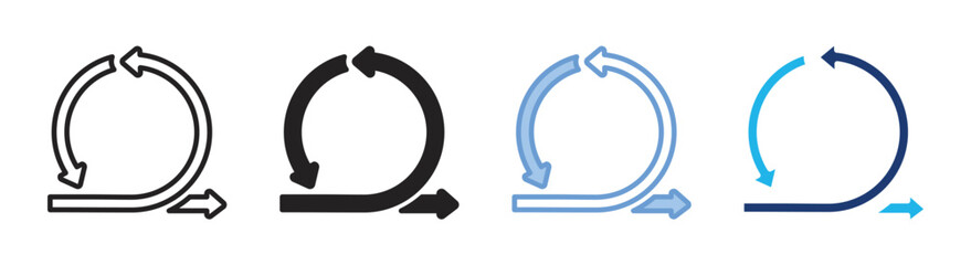 Agile icon set multiple style collection