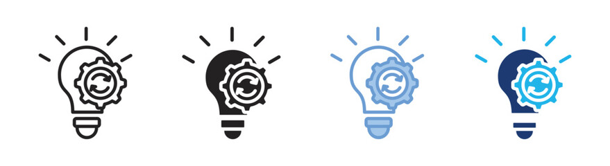 Idea icon set multiple style collection