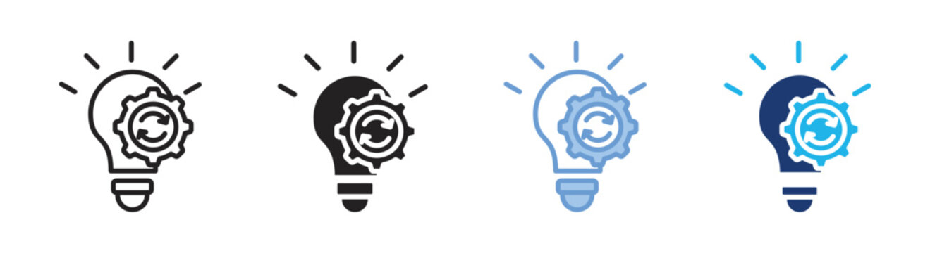 Idea icon set multiple style collection