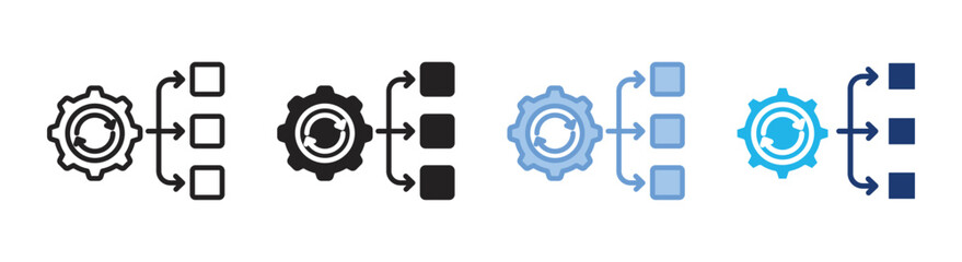 Change management icon set multiple style collection