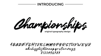 Championships - Elegant Script Font for Smooth Handwritten Design and Creative Typography