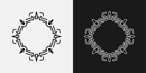 black and white logo for art emblem