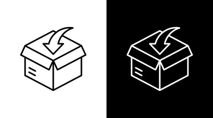 Back In Stock White Icon Set Design