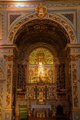 Altar of the Catholic Christian church of the main church of S&atilde;o Sebasti&atilde;o da Pedreira.