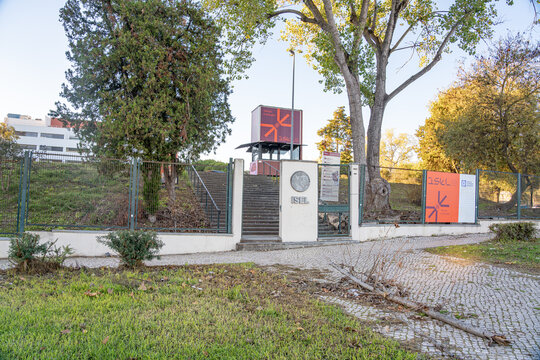 Entrance gate to ISEL, the higher institute of engineering in Lisbon. Chelas-Lisbon-Portugal.