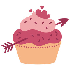 Valentine pink set icon collection isolated vector illustration on white background