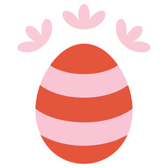 Holiday Easter egg vector icon isolated vector illustration on white background
