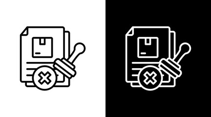 Rejected White Icon Set Design