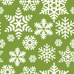 seamless pattern decoration with snow flakes