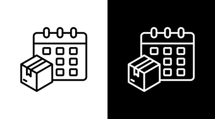 Schedule White Icon Set Design
