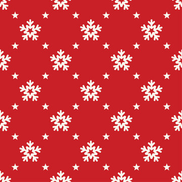 seamless pattern decoration with snow flakes