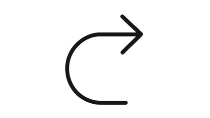 Fototapeta premium Minimalist right-pointing arrow design for interface use