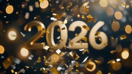 Celebrate the New Year 2026 with Glittering Gold Confetti and Festive Cheer