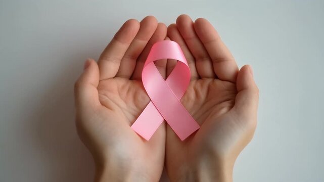 Pink Ribbon of Hope A Symbol of Breast Cancer Awareness and Support
