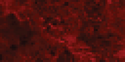 Fototapeta premium Pixelated abstract background in shades of deep red and black, with a mosaic-like pattern and subtle variations in tone creating a textured visual effect