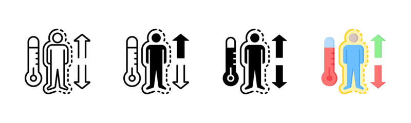 Temperature Icon, Multi Styles Icon Set