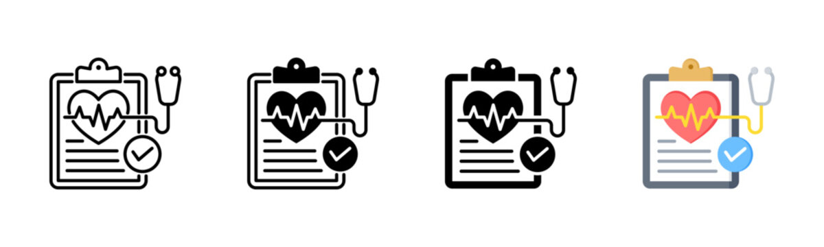 Medical Check Up Icon, Multi Styles Icon Set