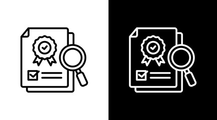 Document Control White Icon Set Design
