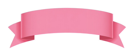 Obraz premium PNG Pink ribbon banner icon illustration decorative furniture.