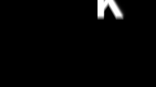 White 4.5K text with glowing outline on black background 4.5K resolution