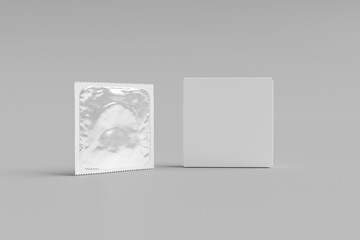 condom packaging display mockup