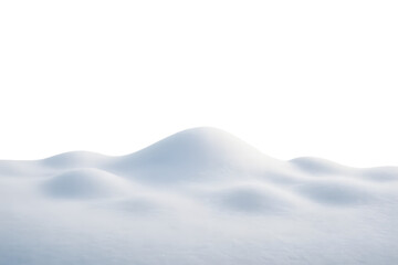 A ground covered by snow with a dark background creating a winter scene on transparent background