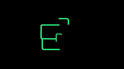 Animated business linear icon HD stock video animation on black background. - Powered by Adobe