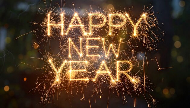 new year sparkler - Powered by Adobe