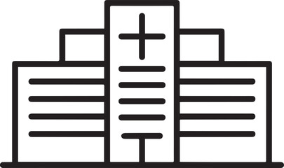 Hospital building vector icon