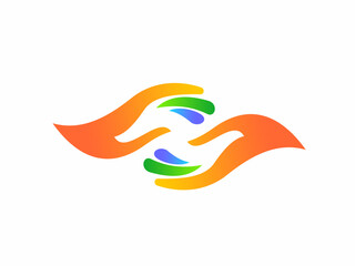 Hand care logo design template. Hand care vector  illustration.