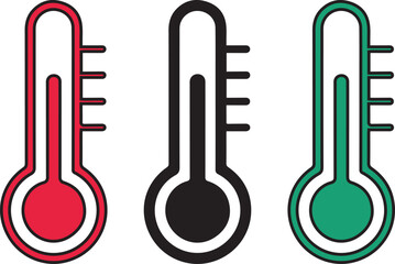 unique Thermometer vector icon