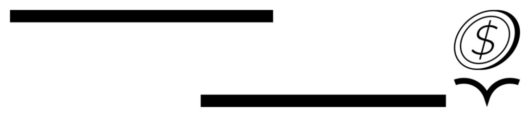 Obraz premium Coin with dollar sign rising above horizontal lines, visualizing financial progress. Ideal for economy, investment, wealth-building, saving, business growth, startup funding, financial stability