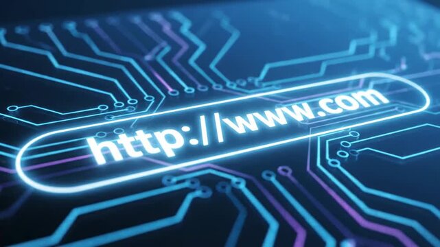 Digital Circuit Board Search Bar Technology Background