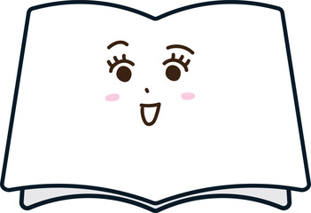 にっこり笑顔の本キャラクター