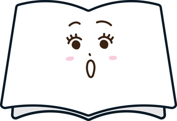 驚いた表情の本キャラクター