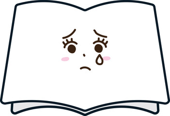 泣いている本キャラクター