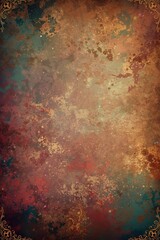 Abstract Textured Background with Grunge Splatter and Rustic Swirls