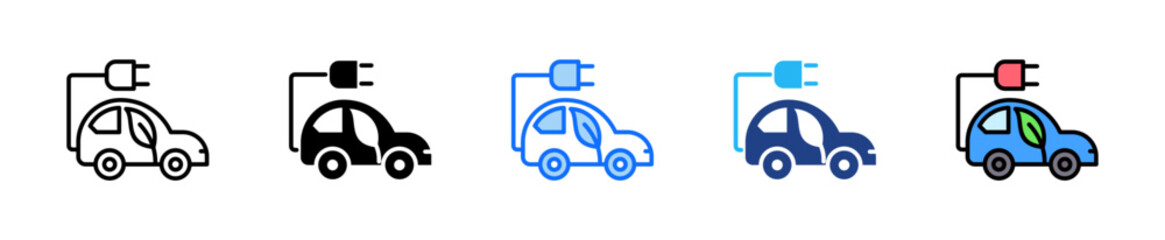 Eco Transport Icon Set Multiple Style Collection