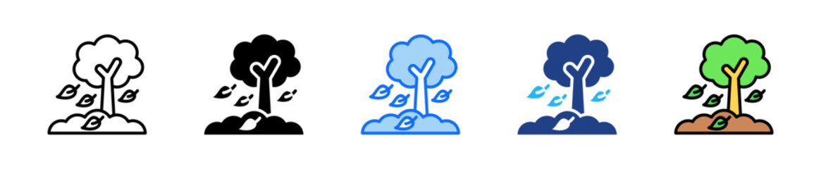 Biodegradable Icon Set Multiple Style Collection