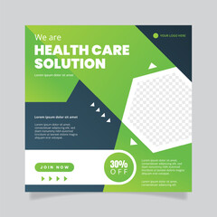 Modern healthcare solutions promotion for social media