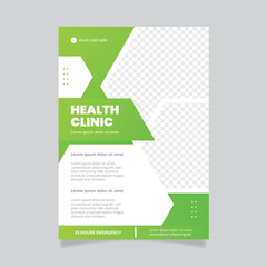 Corporate healthcare and medical flyer or poster design layout