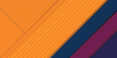Abstract dark blue and orange square overlapping background theme for graphic design. cover and background vector ilustrator.
