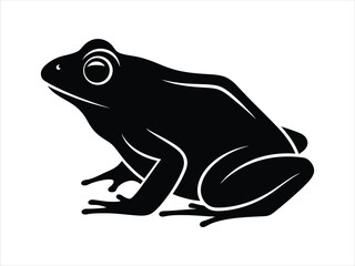Silhouette of a Frog in a Side Profile View, Iconographic Representation