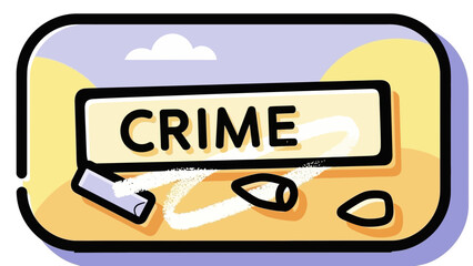 Conceptual illustration symbolizing crime scene investigation, forensic analysis, and law enforcement efforts to solve crimes, highlighting the importance of evidence and detective work