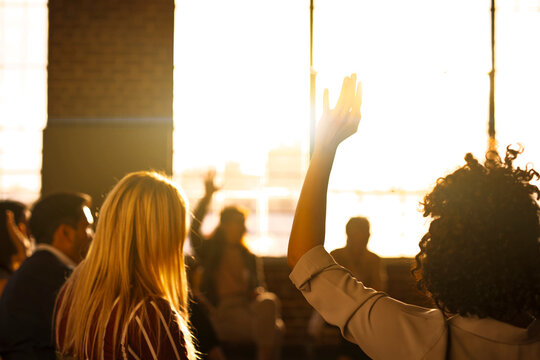 Sunlit classroom with engaged students