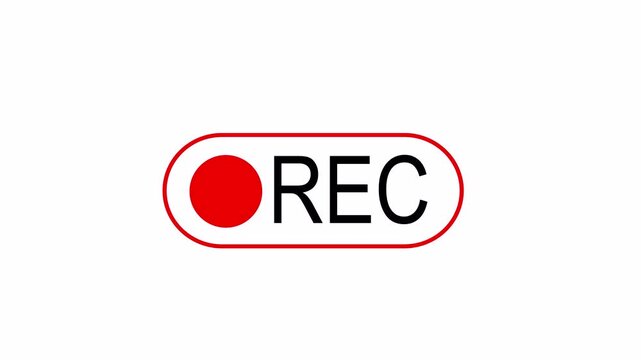 screen recorder, recording overlay frame, camera streaming recorder, footage. rec text camera recording icon blink animation,
