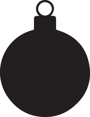 Obraz premium Christmas ball icon. Set of black Christmas balls. Christmas ball icons in flat design. Vector illustration